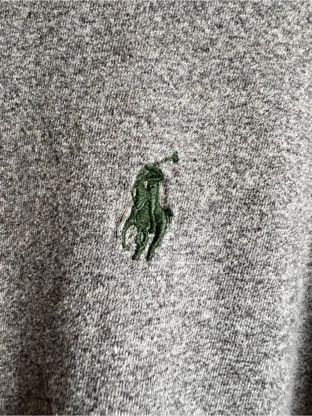Polo Ralph Lauren Mens XL Long Sleeve T Shirt Gray Heather Green Pony Cotton
